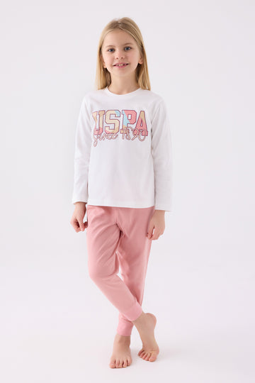 Girls' Cream Pajamas Set