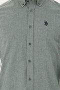 Men's Dark Green Long Sleeve Shirt