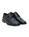 Navy Blue 100% Leather Classic Shoes