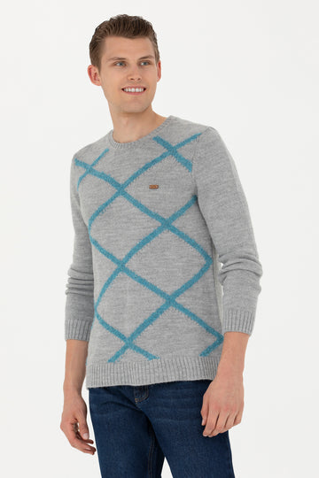 Men's Grey Melange Sweater