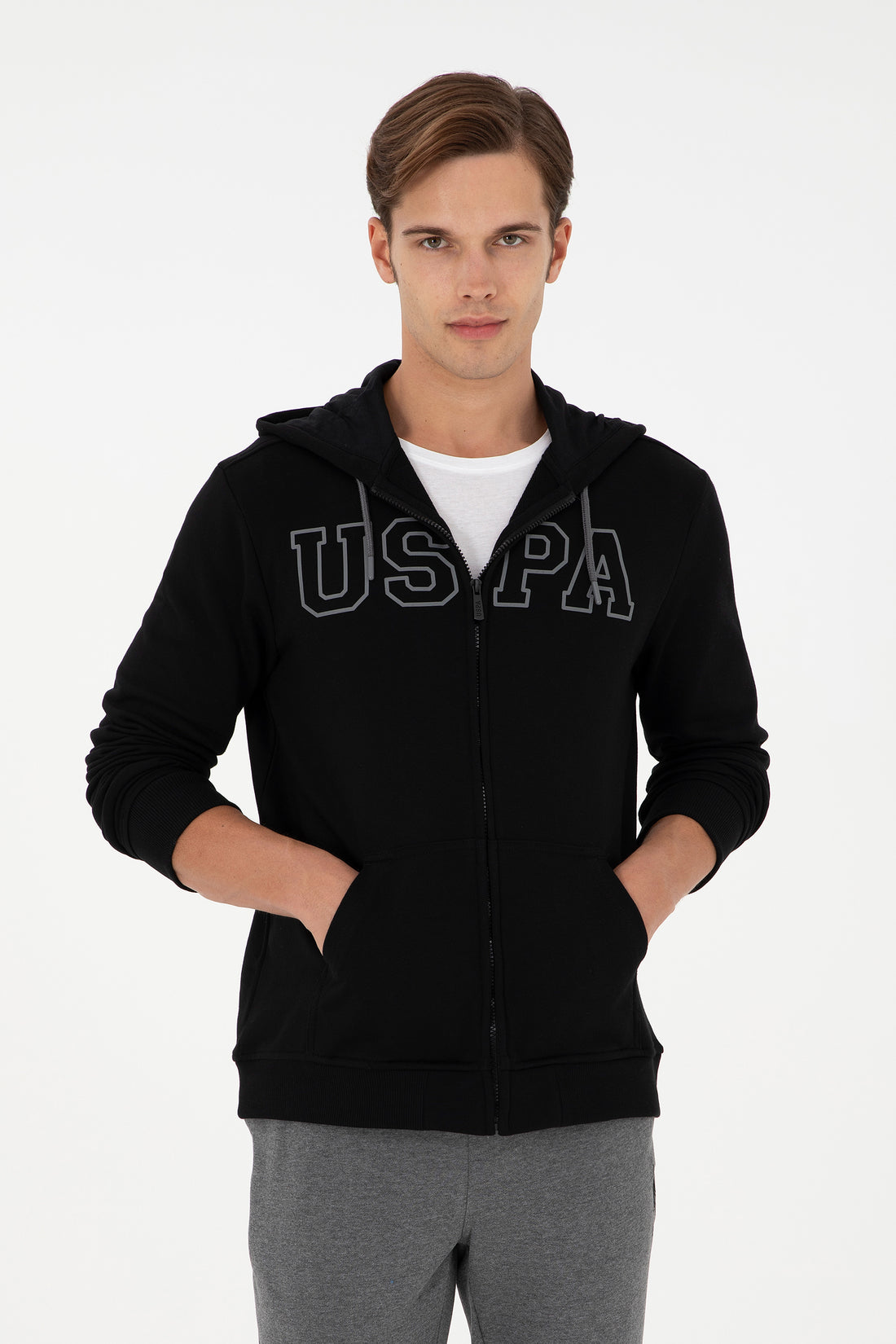 Men's Black Knitted Cardigan