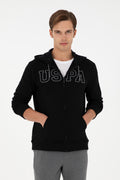 Men's Black Knitted Cardigan
