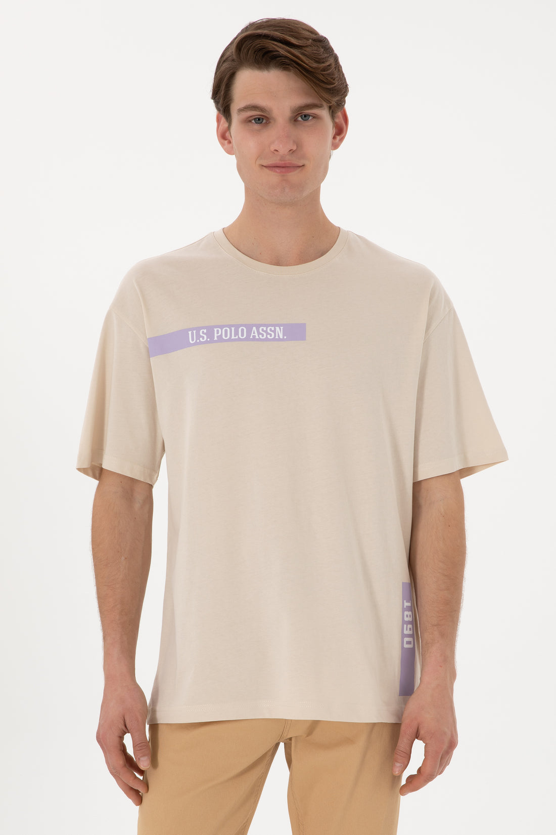 Men's Comfort Fit Crew Neck Stone T-Shirt