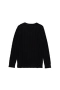 Boys' Black Basic V Neck Sweater