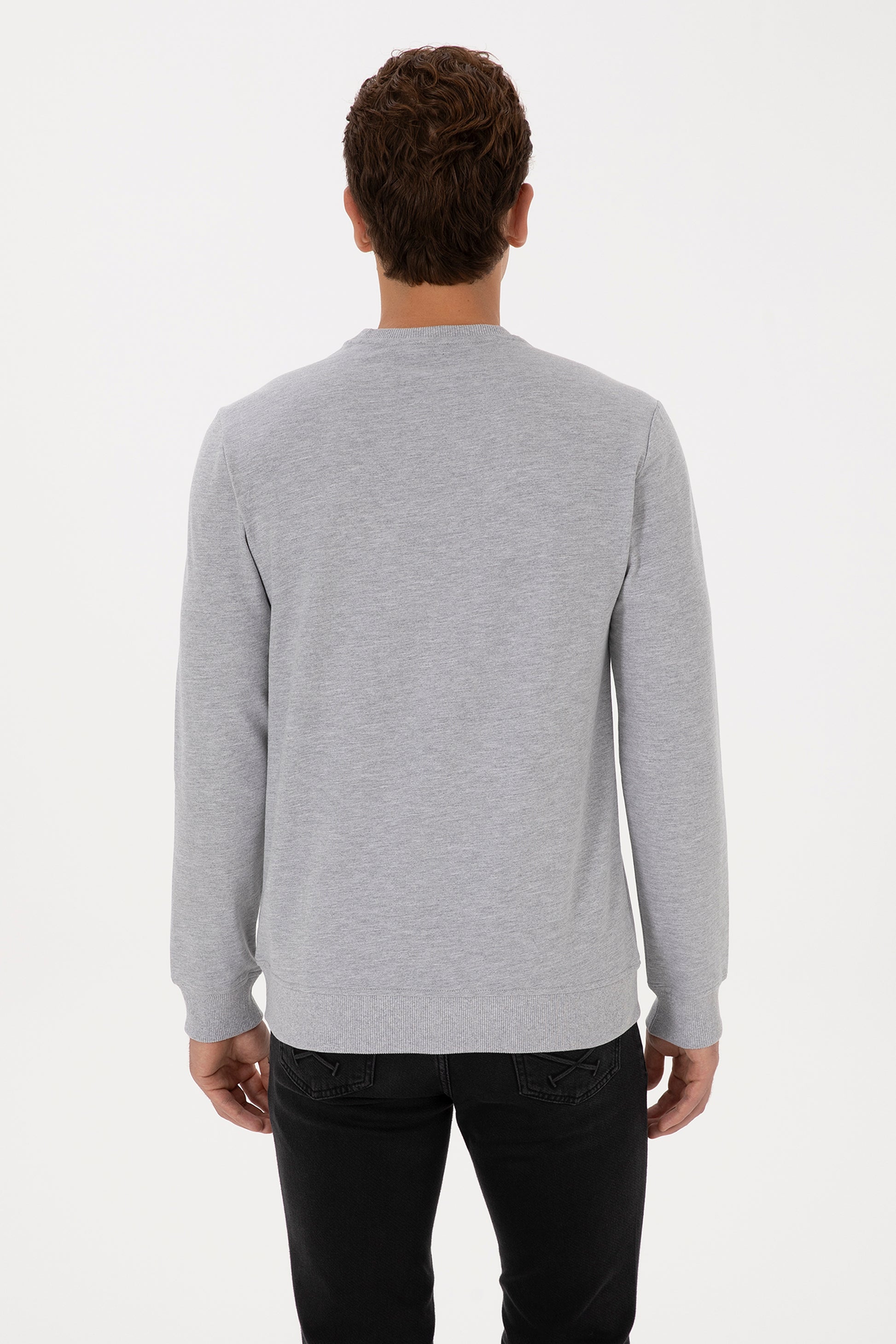 Men's Grey Melange Sweatshirt