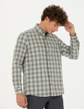 Khaki Regular Fit Long Sleeve Shirt