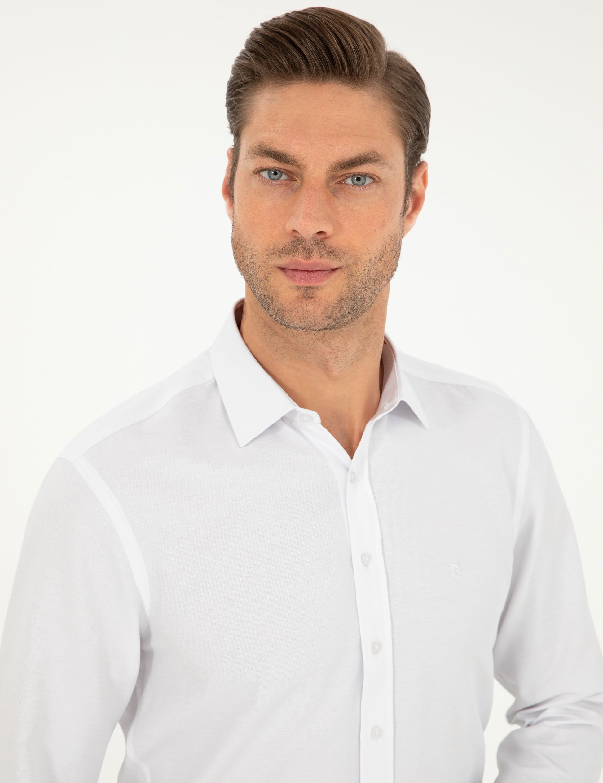 White Oxford Slim Fit Long Sleeve Shirt