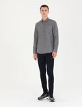 Grey Slim Fit Long Sleeve Shirt