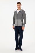 Men's Anthracite Melange Knitted Cardigan