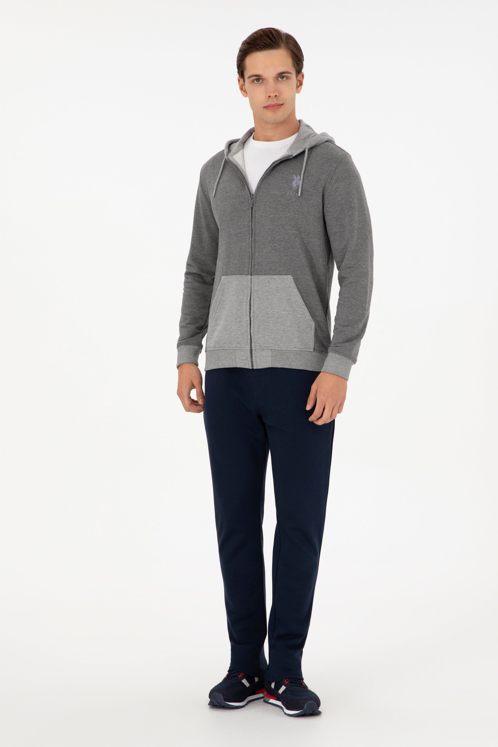 Men's Anthracite Melange Knitted Cardigan