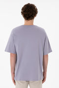 Men's Oversize Fit Crew Neck Grey T-Shirt
