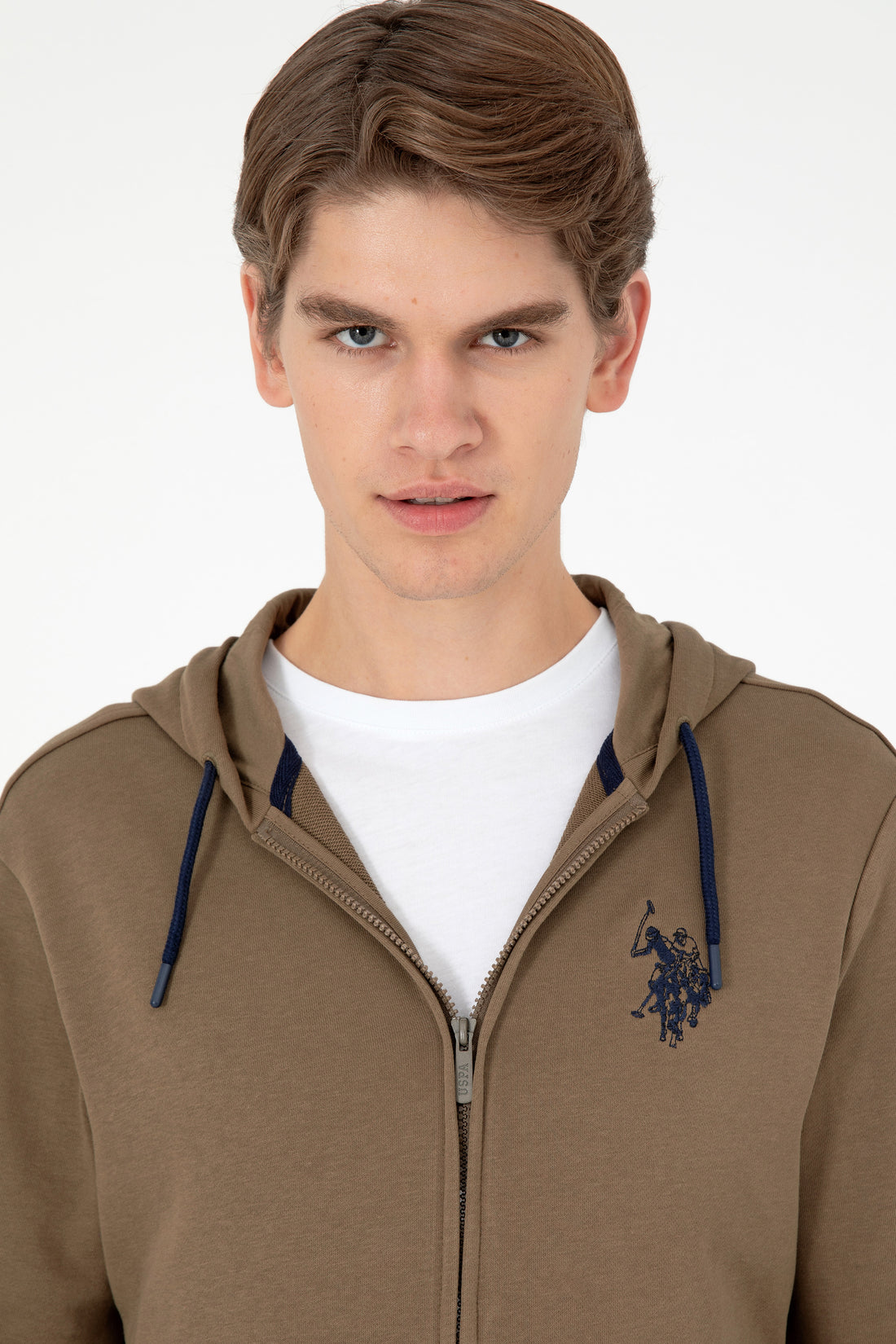 Men's Khaki Knitted Cardigan