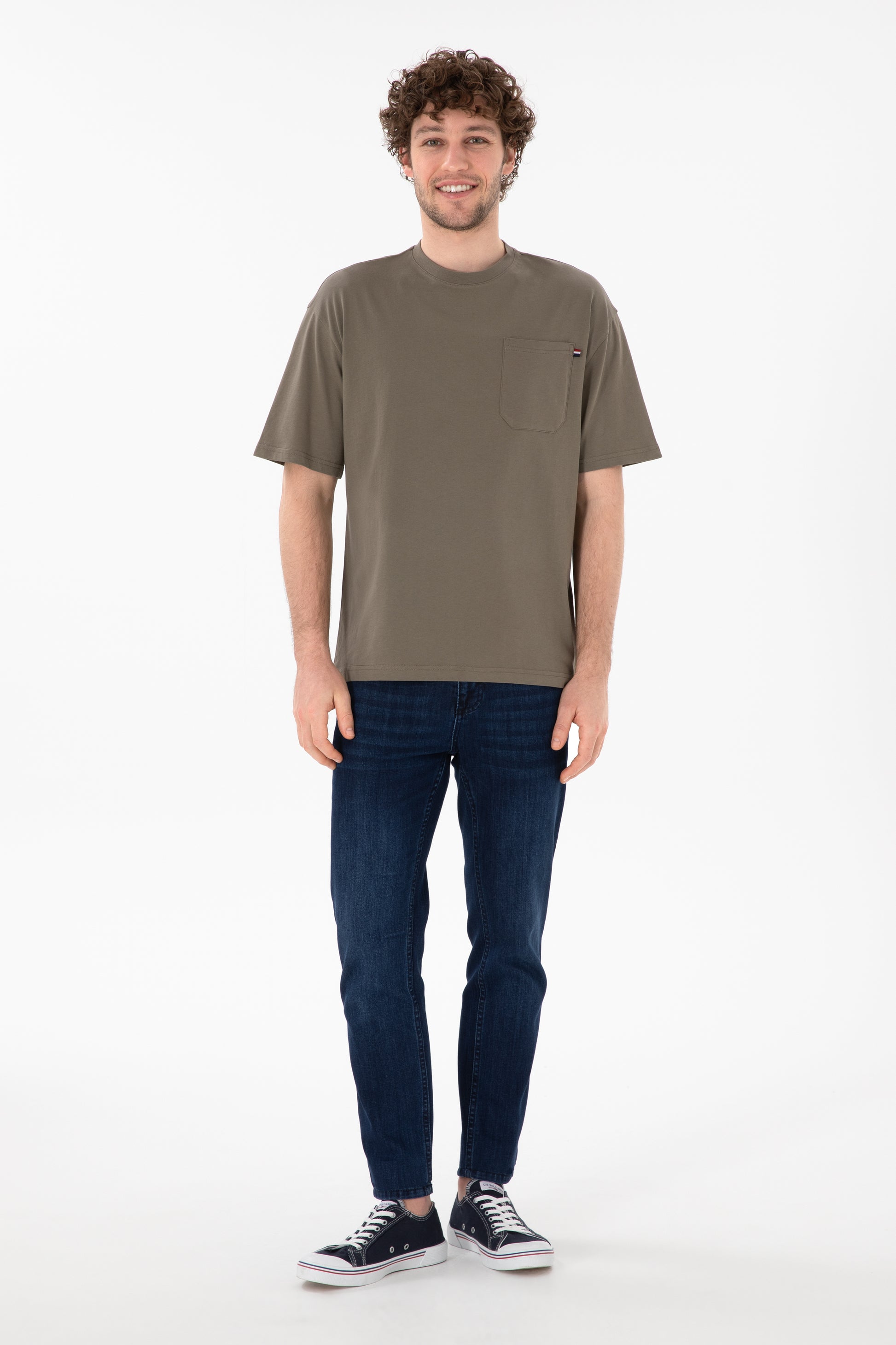 Men's Comfort Fit Crew Neck Mink T-Shirt