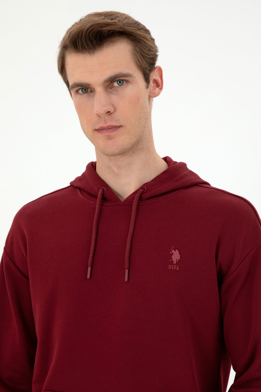 Men's Burgundy Basic Sweatshirt