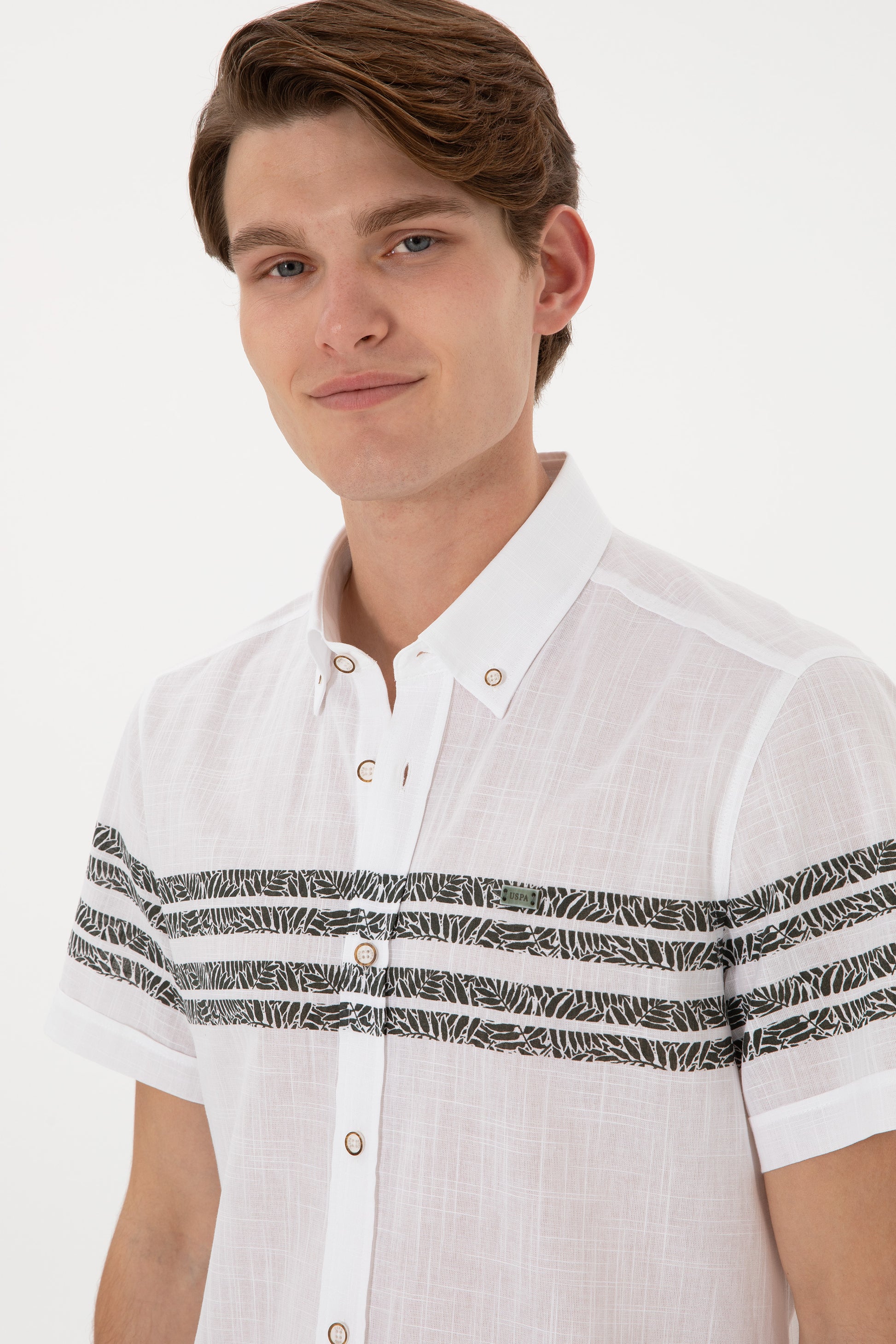 Men's Dark Khaki Short Sleeve Shirt