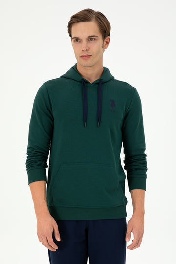 Men's Dark Green Basic Sweatshirt