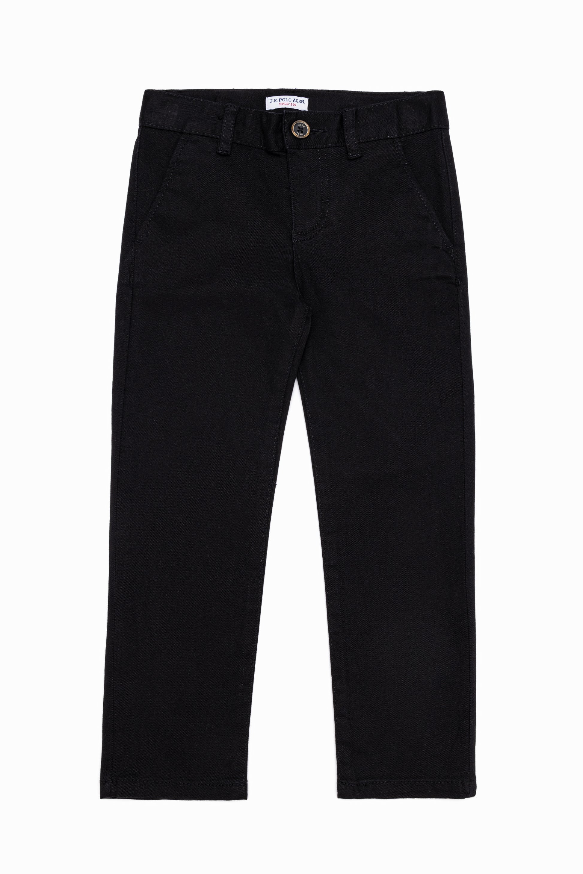 Boy's Black Canvas Pants