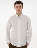 White Regular Fit Long Sleeve Shirt