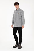 Men's Grey Long Sleeve Shirt