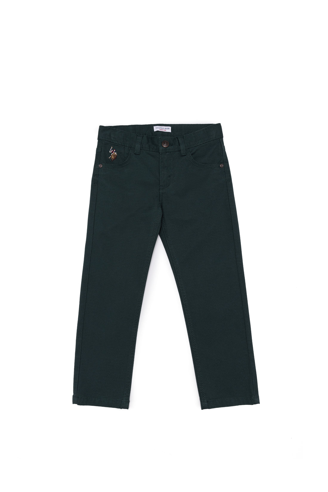 Boy's Dark Green Canvas Pants