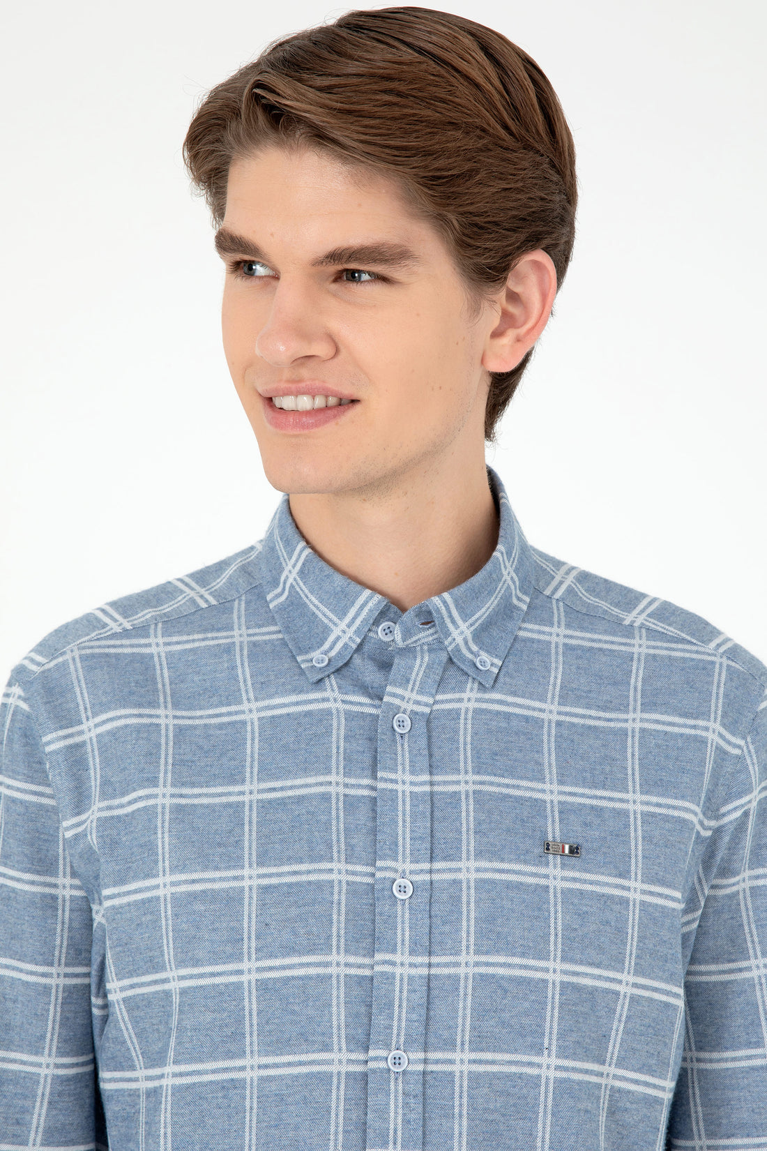 Men's Light Blue Long Sleeve Shirt