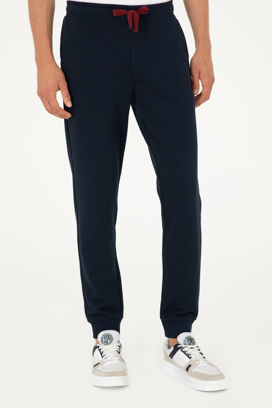 Men's Slim Fit Elastic Leg Navy Sweatpants