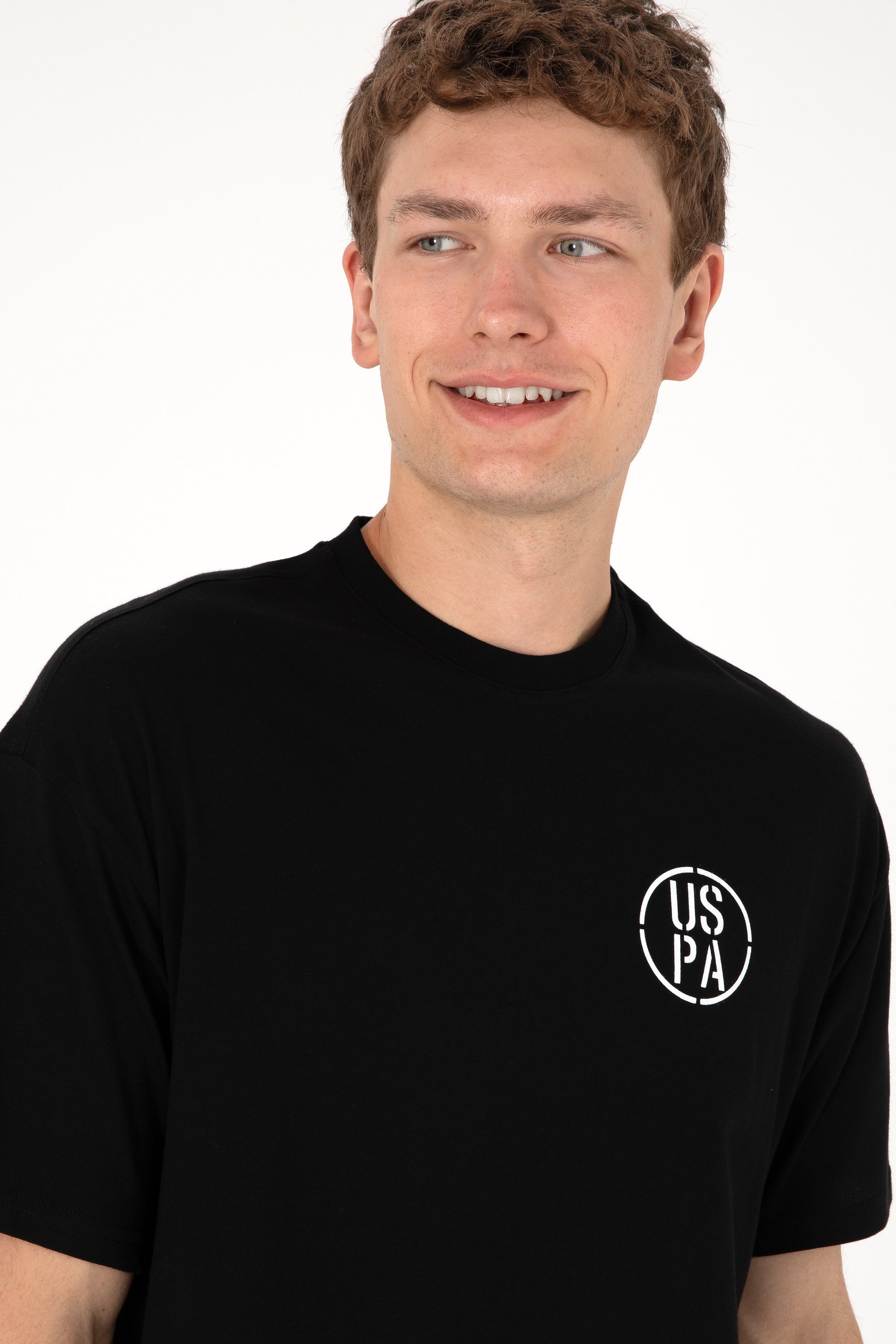 Men's Oversize Fit Crew Neck Black T-Shirt
