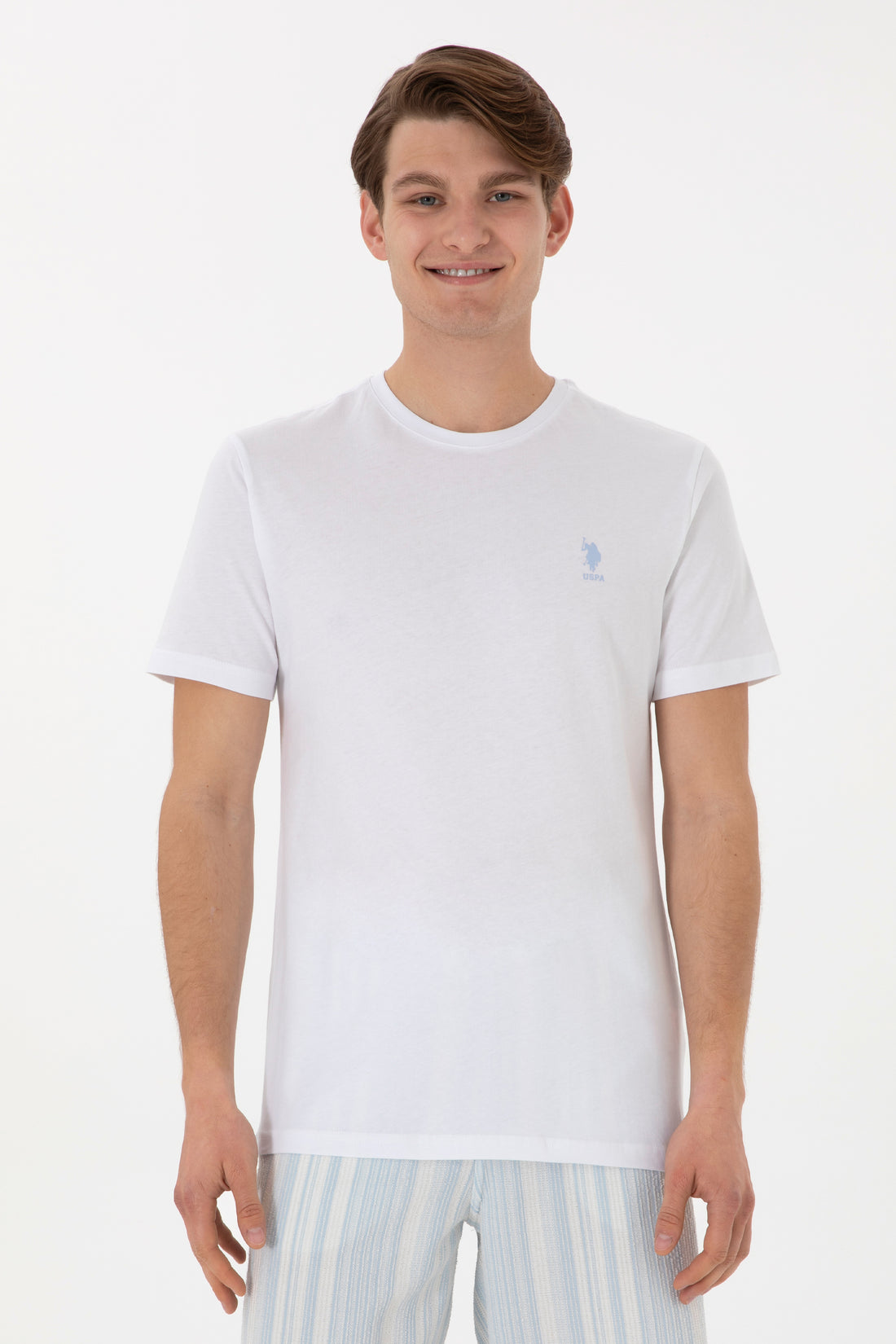 Men's Regular Fit Crew Neck White T-Shirt
