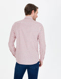 Pomegranate Flower Slim Fit Long Sleeve Shirt