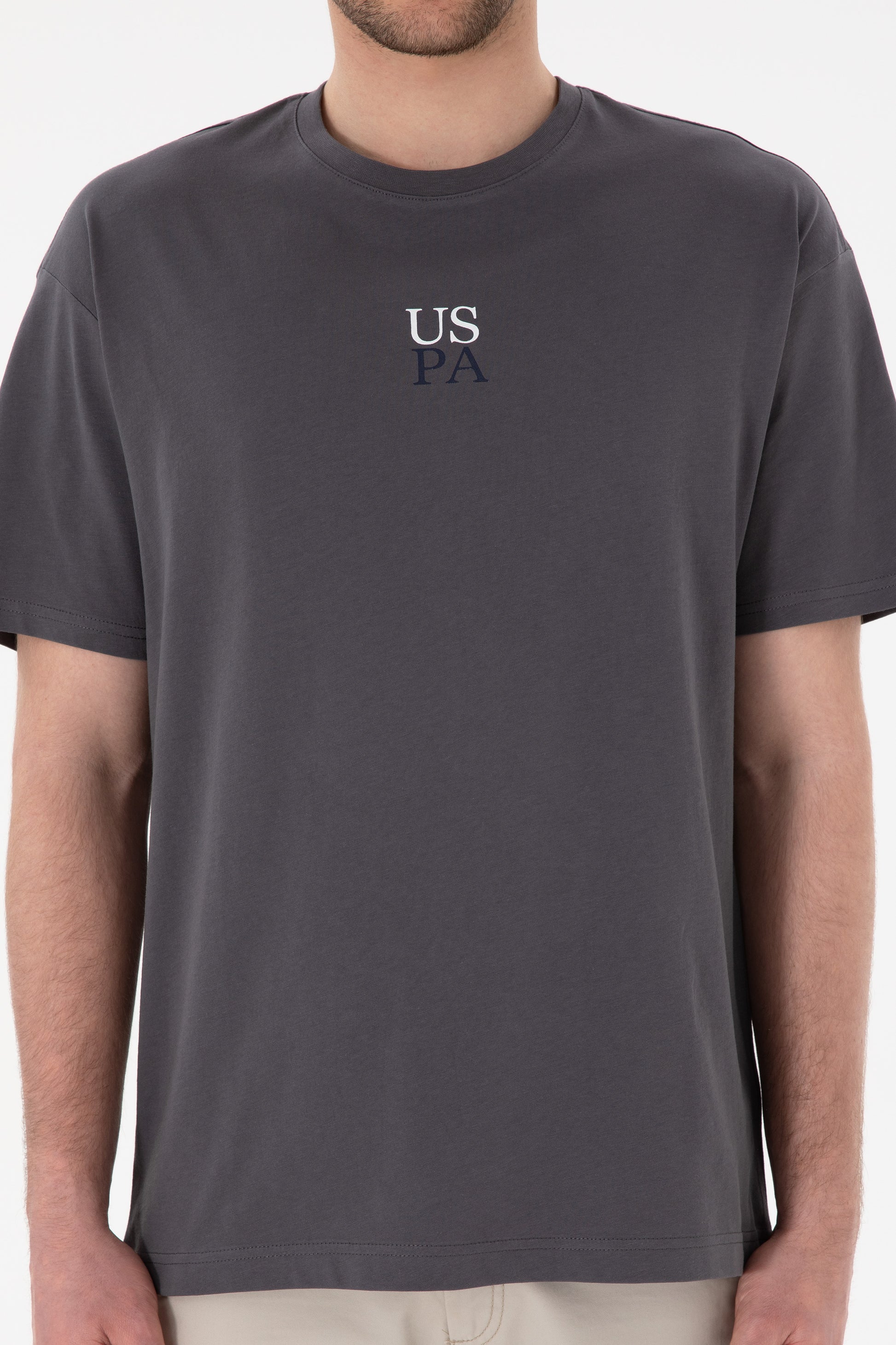 Men's Comfort Fit Crew Neck Anthracite T-Shirt