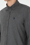 Men's Anthracite Long Sleeve Basic Shirt