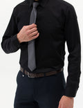 Black Regular Fit Long Sleeve Classic Shirt