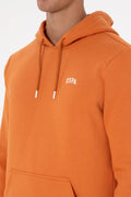 Erkek Regular Fit Kapüşonlu Bakır Basic Sweatshirt