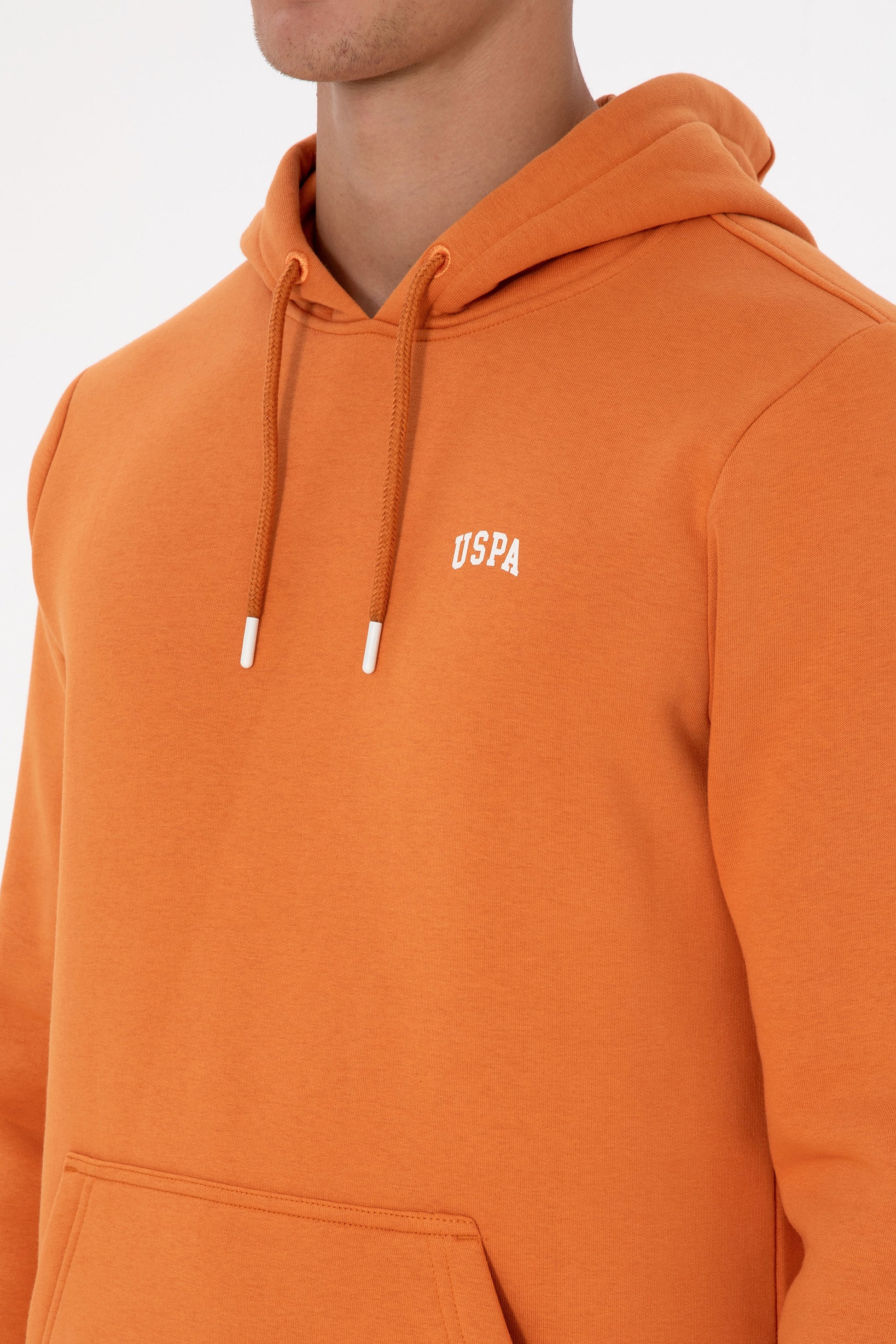 Erkek Regular Fit Kapüşonlu Bakır Basic Sweatshirt