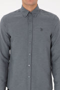 Men's Anthracite Long Sleeve Basic Shirt