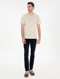 Beige Slim Fit Basic T-Shirt