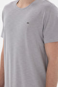 Men's Regular Fit Crew Neck Modal Dark Gray Basic T-Shirt