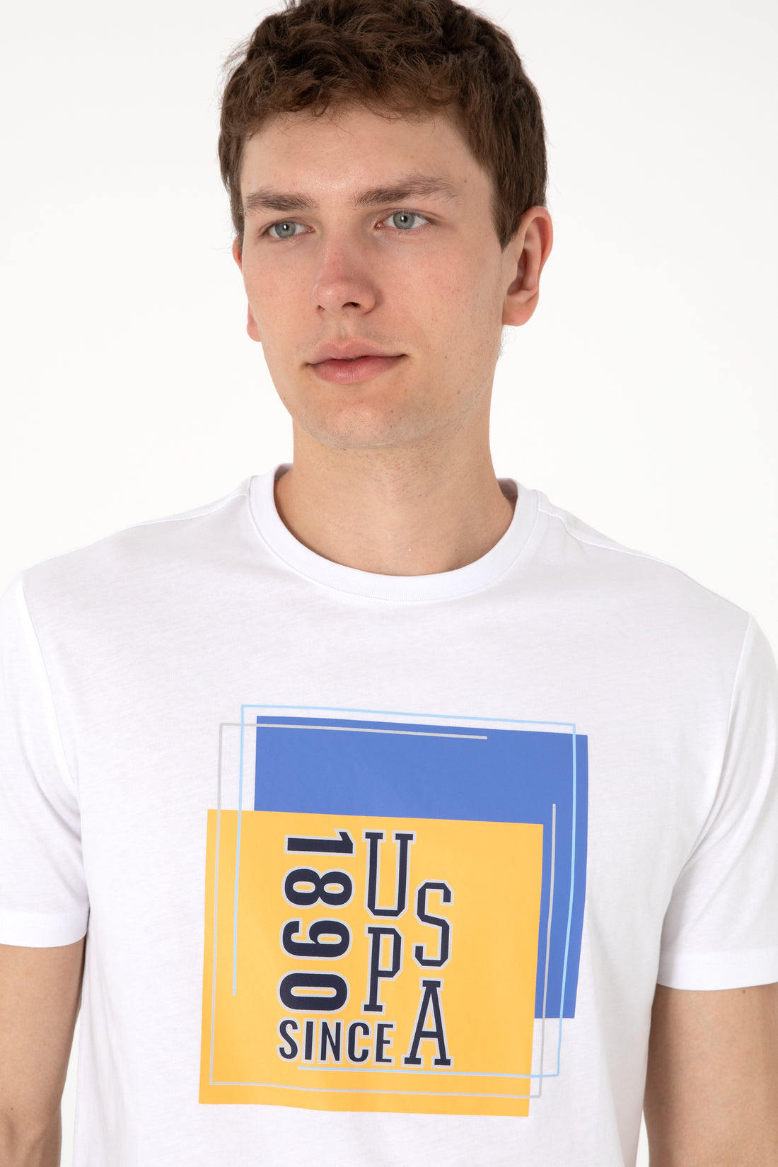 Men's Regular Fit Crew Neck White T-Shirt