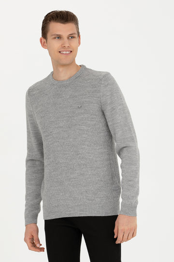 Men's Grey Melange Sweater