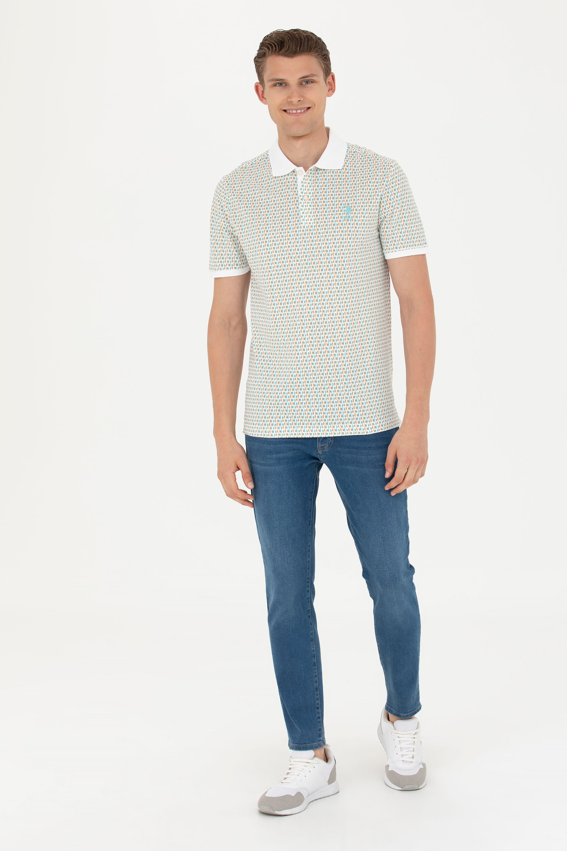 Men's Mint Polo Neck T-Shirt