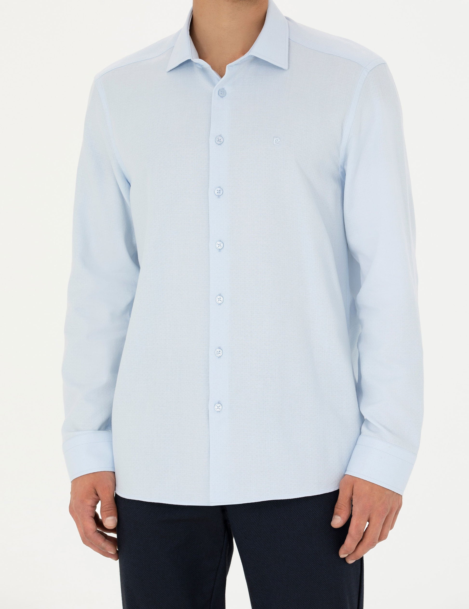 Light Blue Slim Fit Long Sleeve Shirt