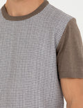 Mink Melange Slim Fit Crew Neck Sweater T-Shirt