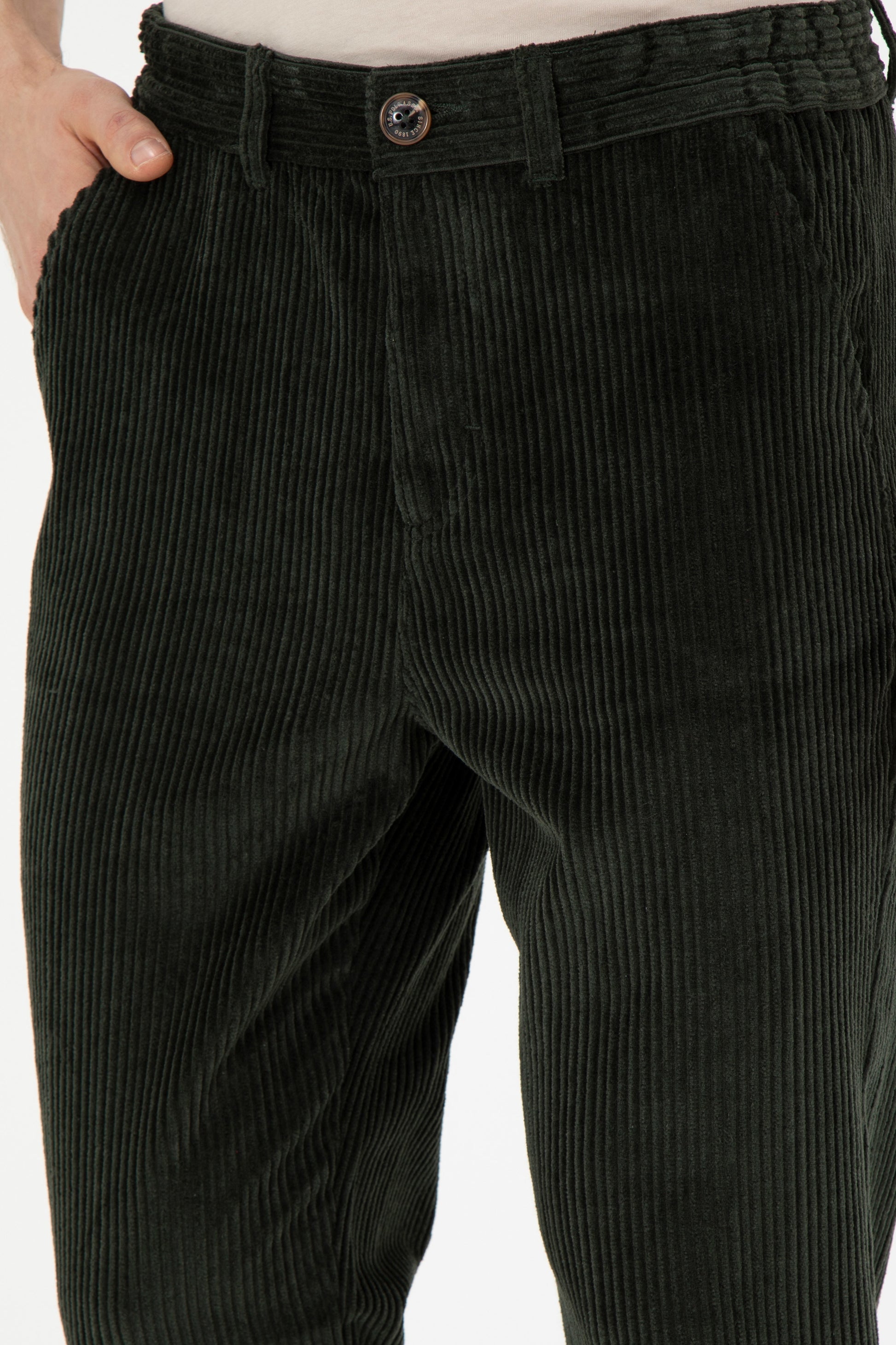 Men's Dark Green Canvas Pants