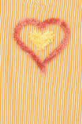 Girls' Orange Short Sleeve Knitted Dress