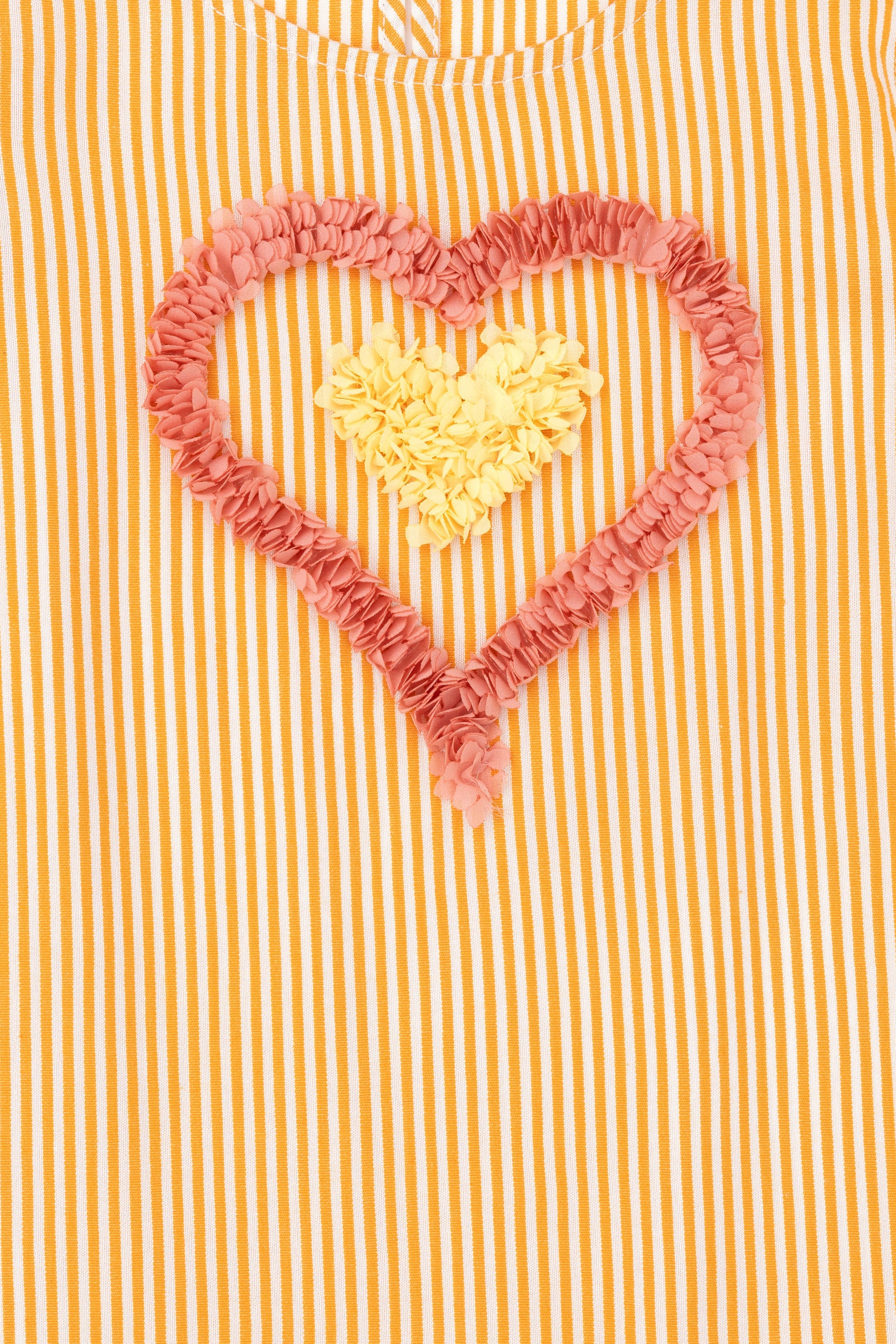 Girls' Orange Short Sleeve Knitted Dress