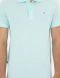 Aqua Green Slim Fit Basic T-Shirt