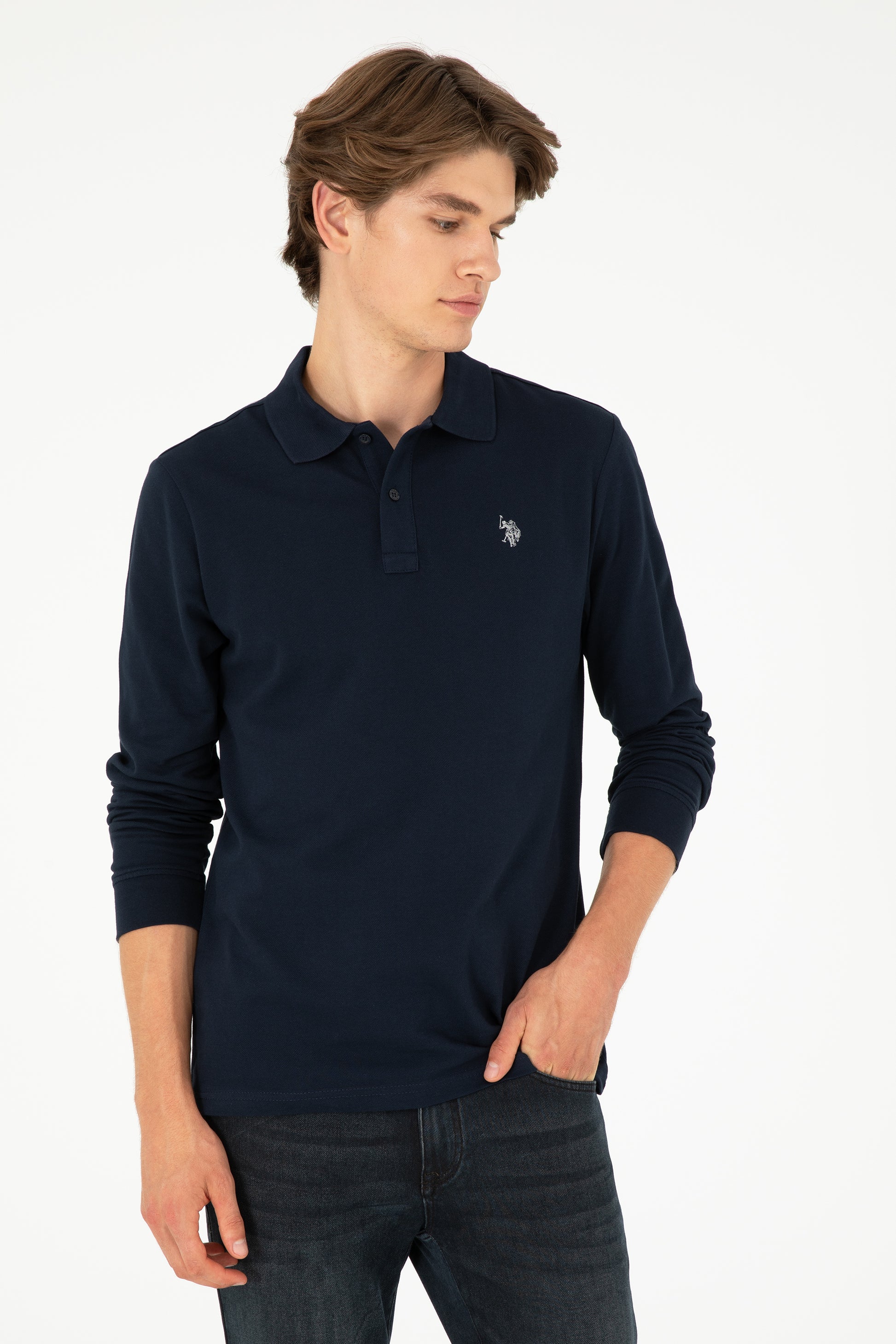 Men's Navy Blue Basic Sweatshirt