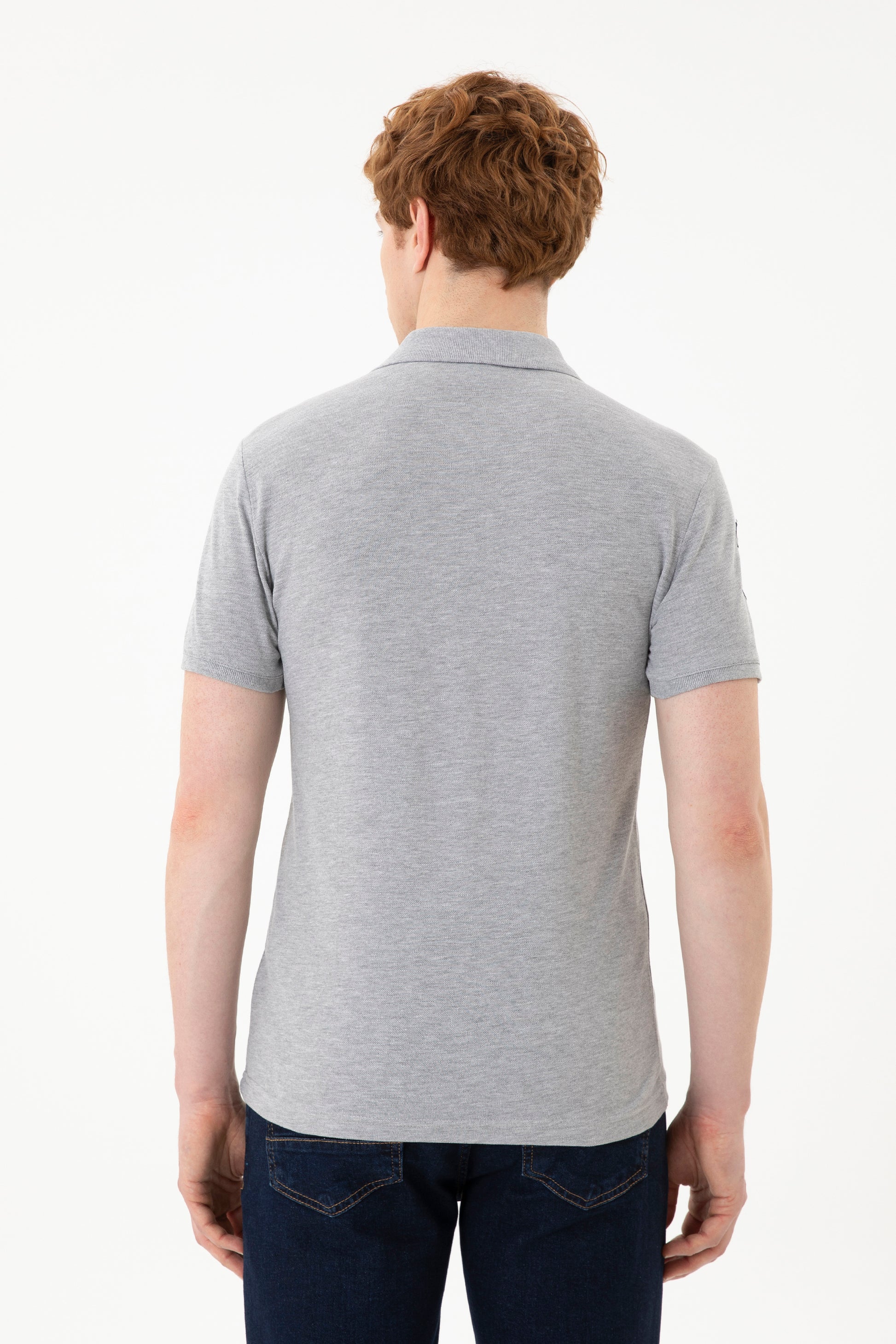 Men's Grey Melange Basic T-Shirt