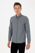 Men's Anthracite Long Sleeve Basic Shirt