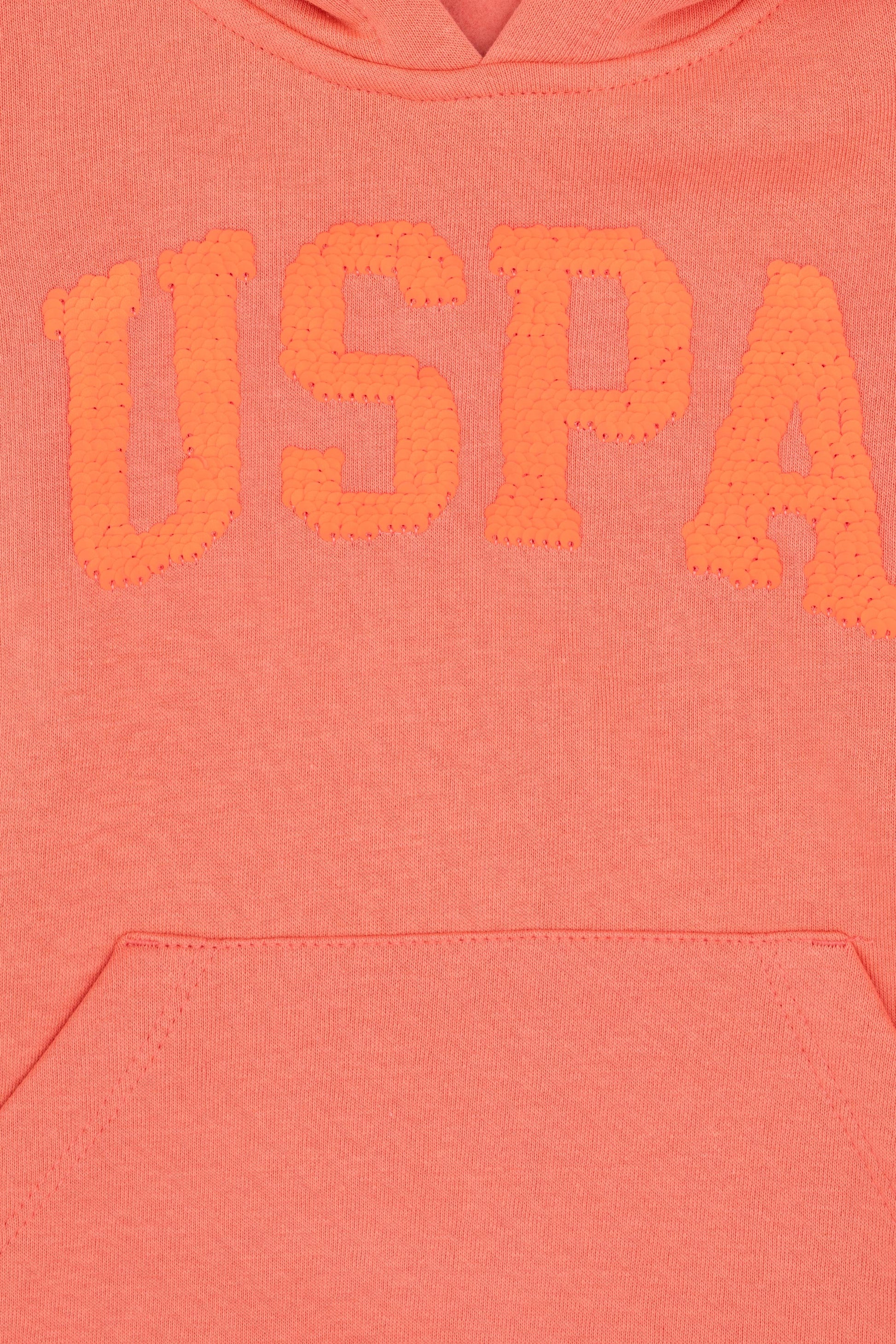Girls' Pomegranate Flower Hooded Basic Sweatshirt